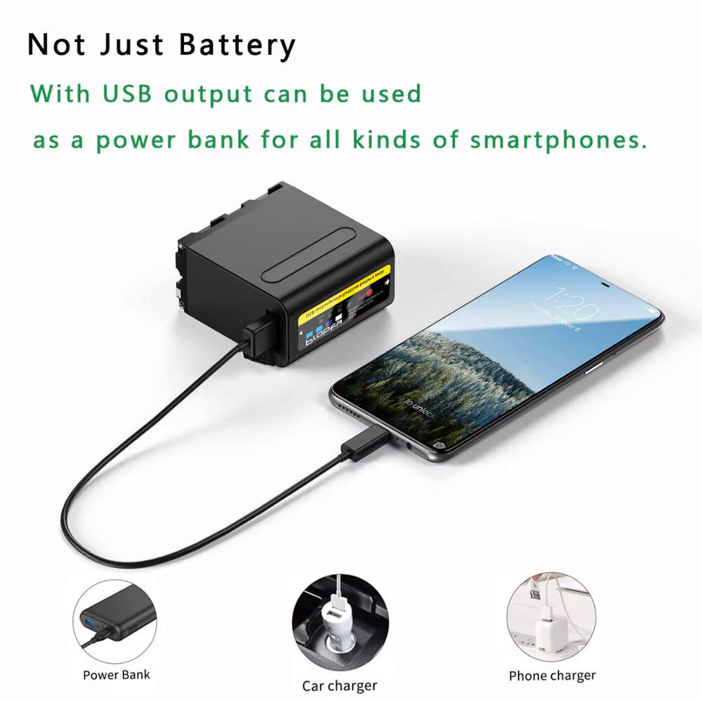 Bateria Np-f980 Exp Probty 10800mah Con Carga Usb