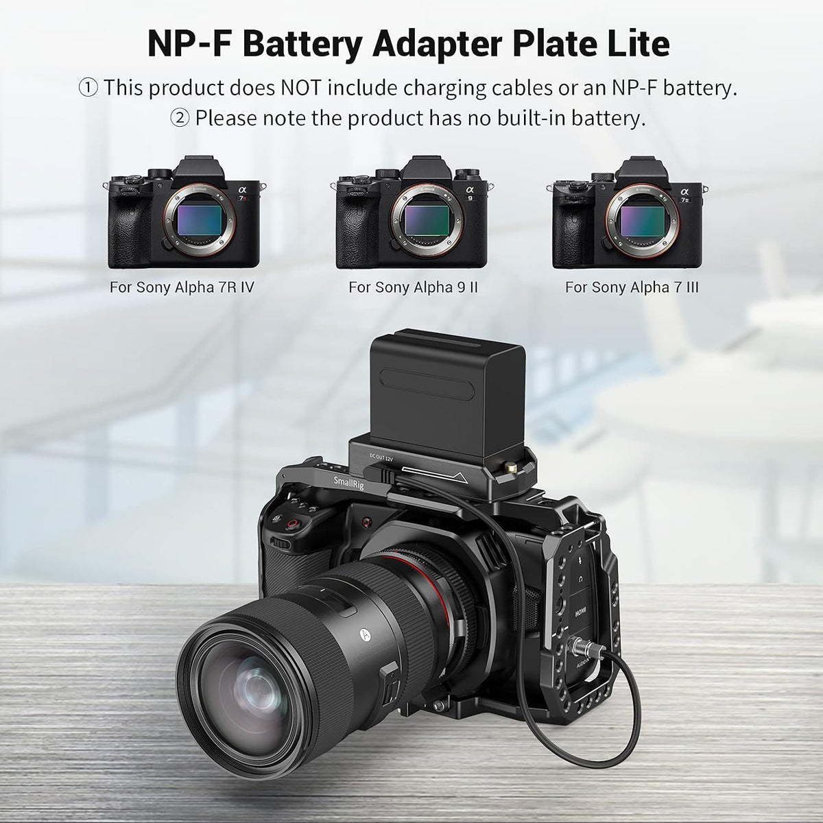 Placa Adaptador SmallRig NP-F Lite Para Baterías Sony NP-F