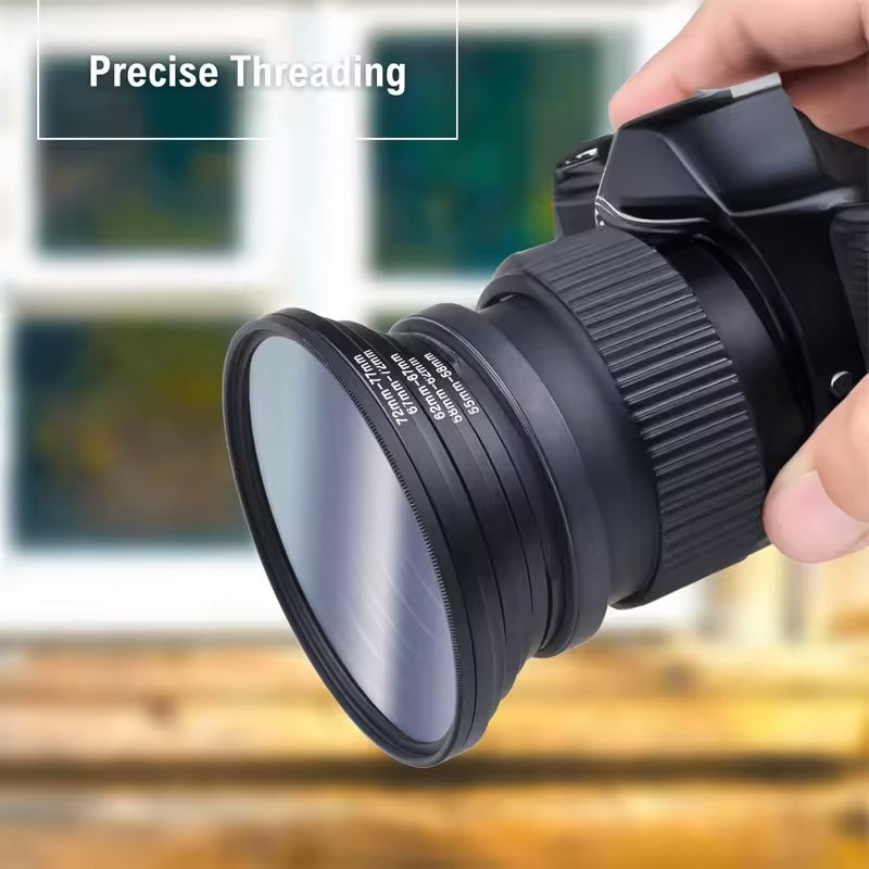 Anillos Adaptadores Extensores Filtros Camara 9pcs 37-82mm