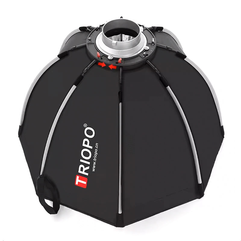 Softbox Triopo Octogonal Plegable 120" Con Grip Montura Bowens