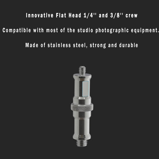 Adaptador de tornillo macho roscado para soporte de iluminación (1/4"- 3/8")