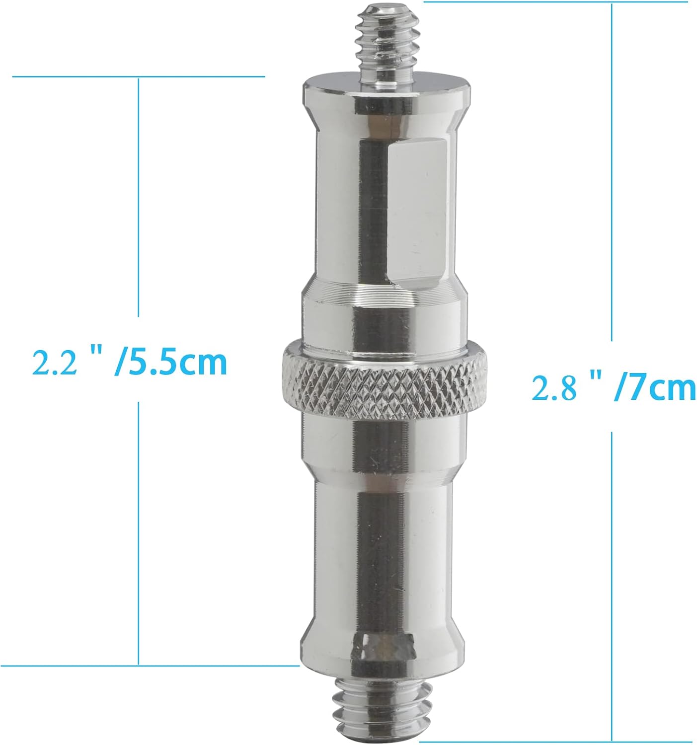 Adaptador de tornillo macho roscado para soporte de iluminación (1/4"- 3/8")