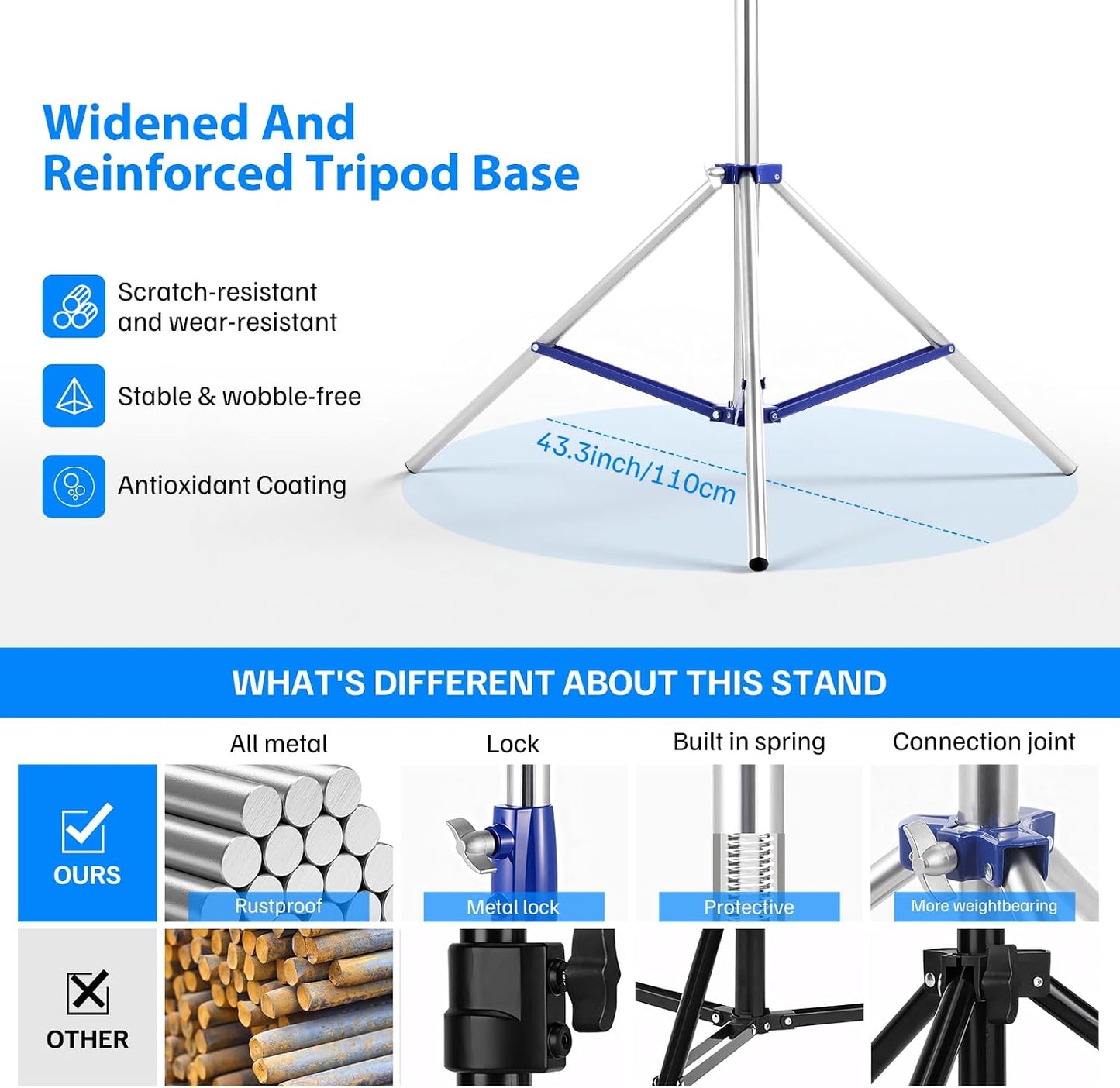Tripode O Paral Light Stand Plateado Metalico 3.2 Mts