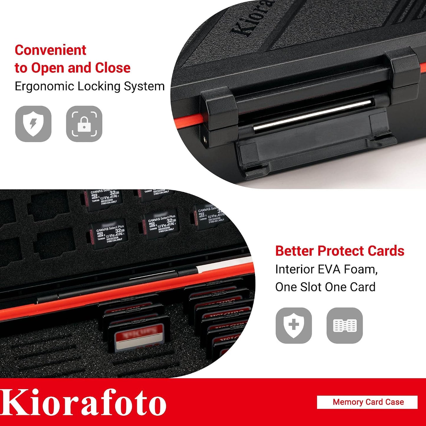 Estuche para 36 tarjetas de memoria SD y microSD