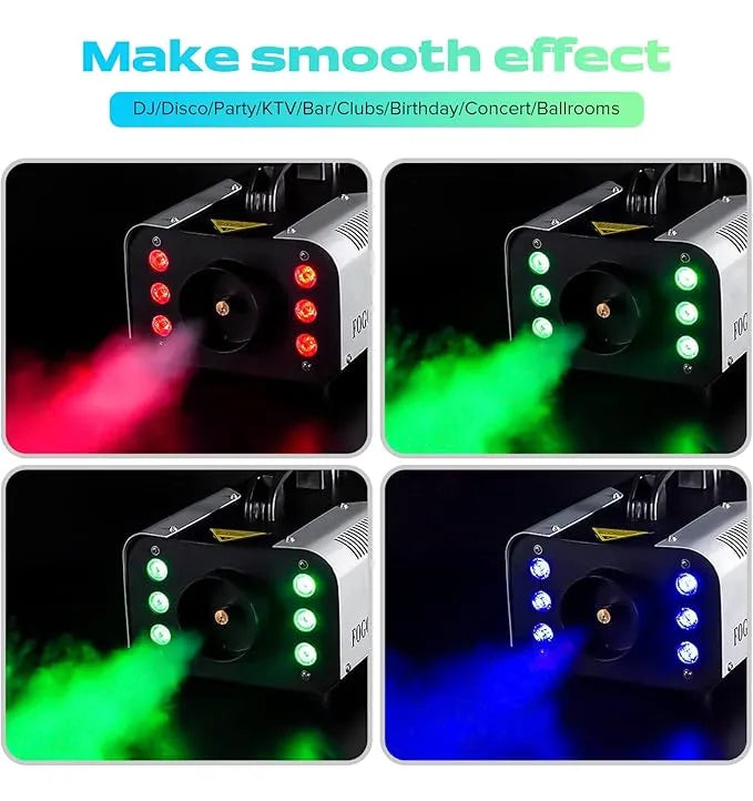 Maquina De Humo 1200w Con Led Marca Uking