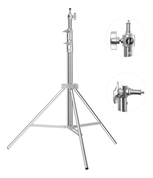 Tripode O Paral Light Stand Plateado Metalico 2.8 Mts