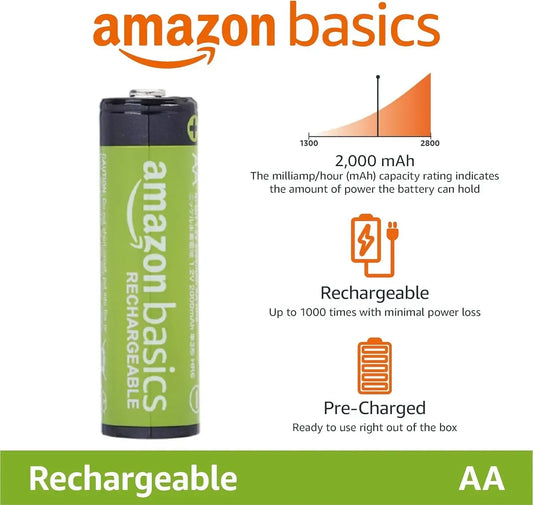Pilas Recargables Aa Amazon Basics 4-pack