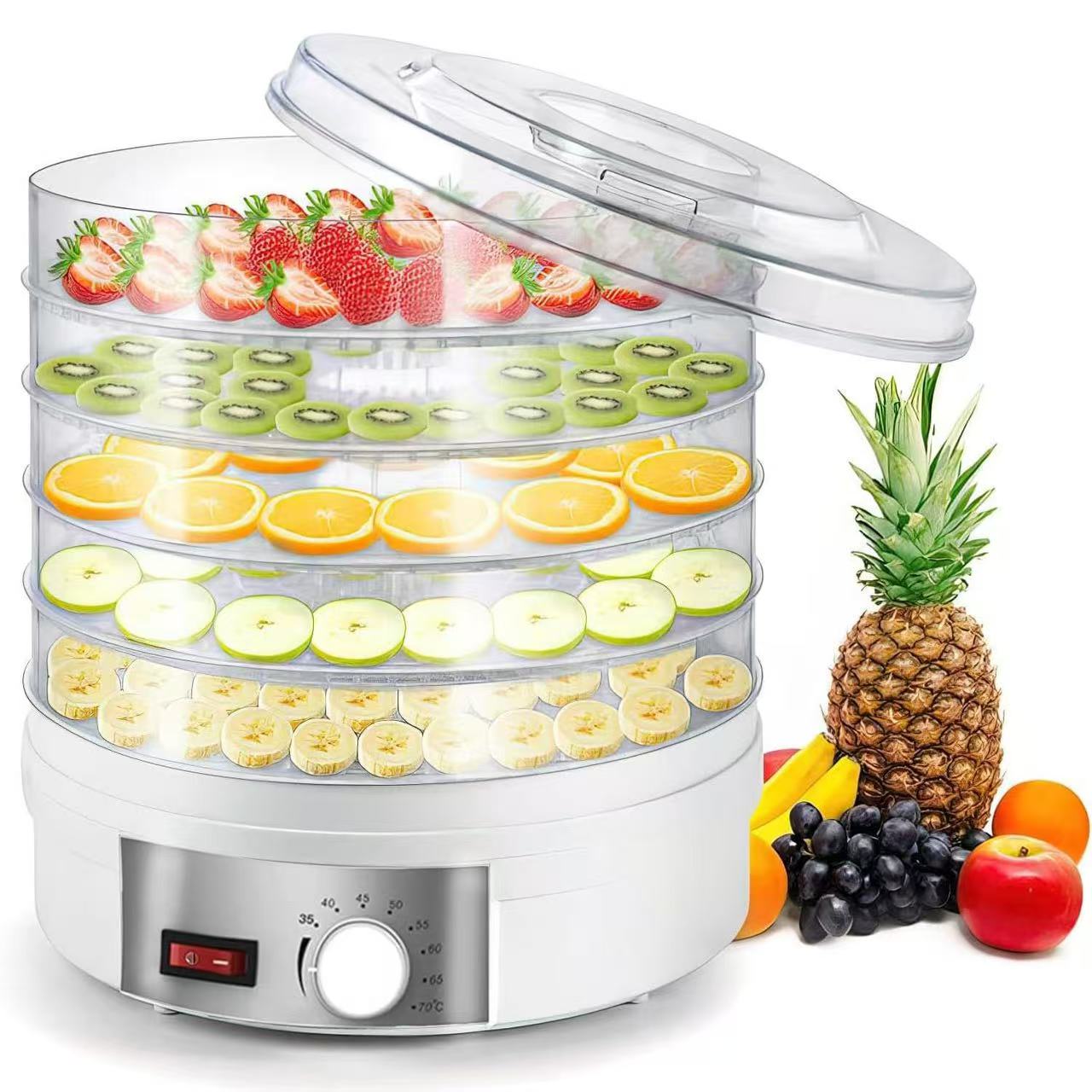Deshidratador eléctrico de alimentos de 5 capas