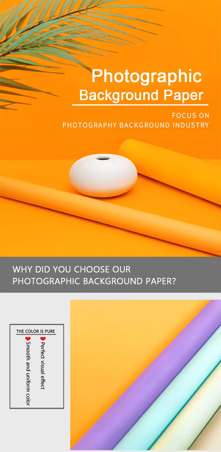 Rollo de Papel sin Costuras de 2.72m X 11m para Fondo de Fotografía