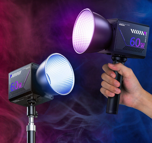 Lampara Luz LED COB RGB 60W  Equipo de Iluminación Profesional para Video