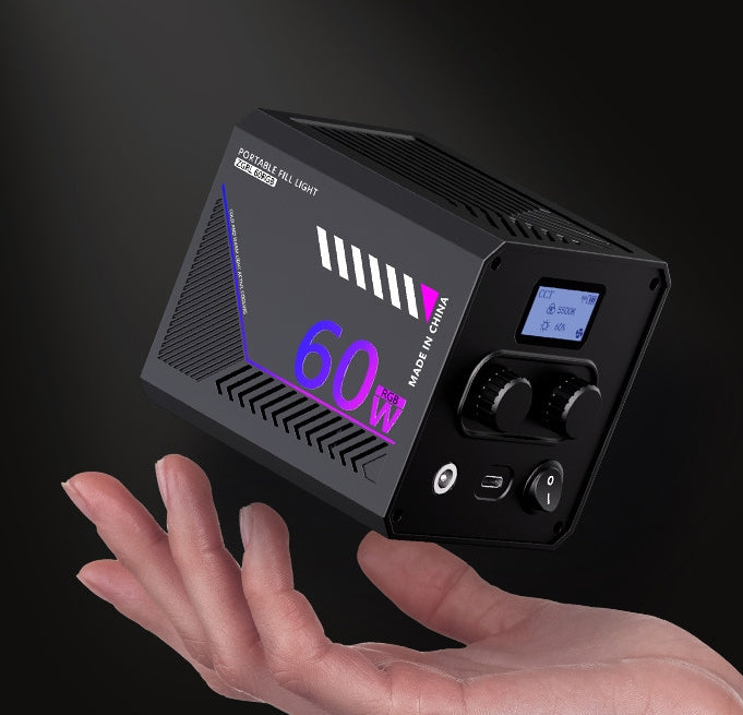 Lampara Luz LED COB RGB 60W  Equipo de Iluminación Profesional para Video