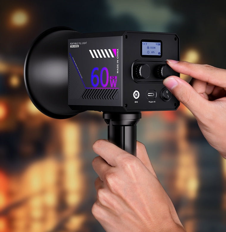 Lampara Luz LED COB RGB 60W  Equipo de Iluminación Profesional para Video