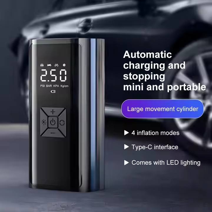 Bomba de Aire Eléctrica Portátil de 150 psi, 4500 mAh