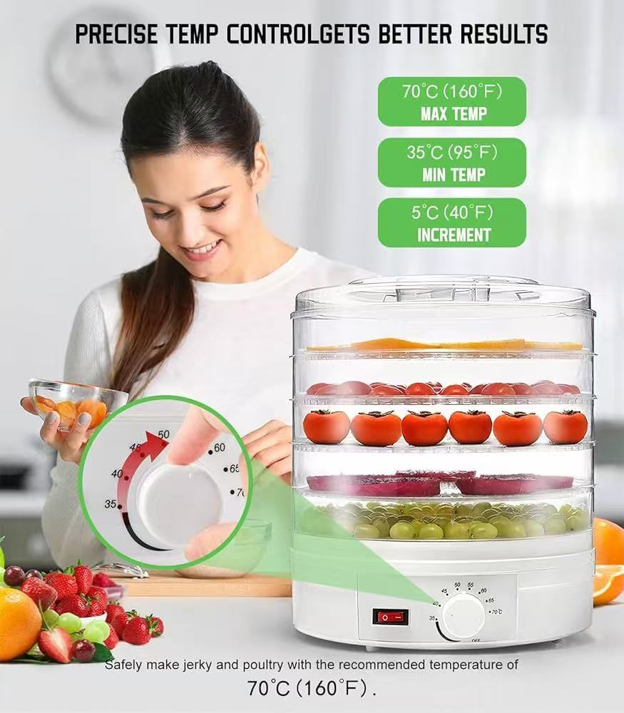 Deshidratador eléctrico de alimentos de 5 capas