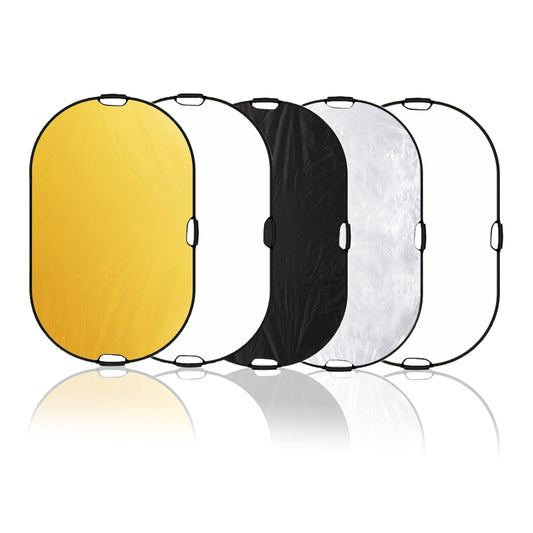 Rebotador de Luz Plegable Portátil Ovalado Selens 5 en 1 de 120x180cm