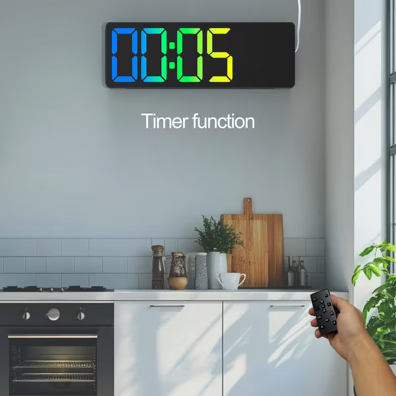 Reloj digital Grande De 40 CM Con Control Remoto Pantalla LED