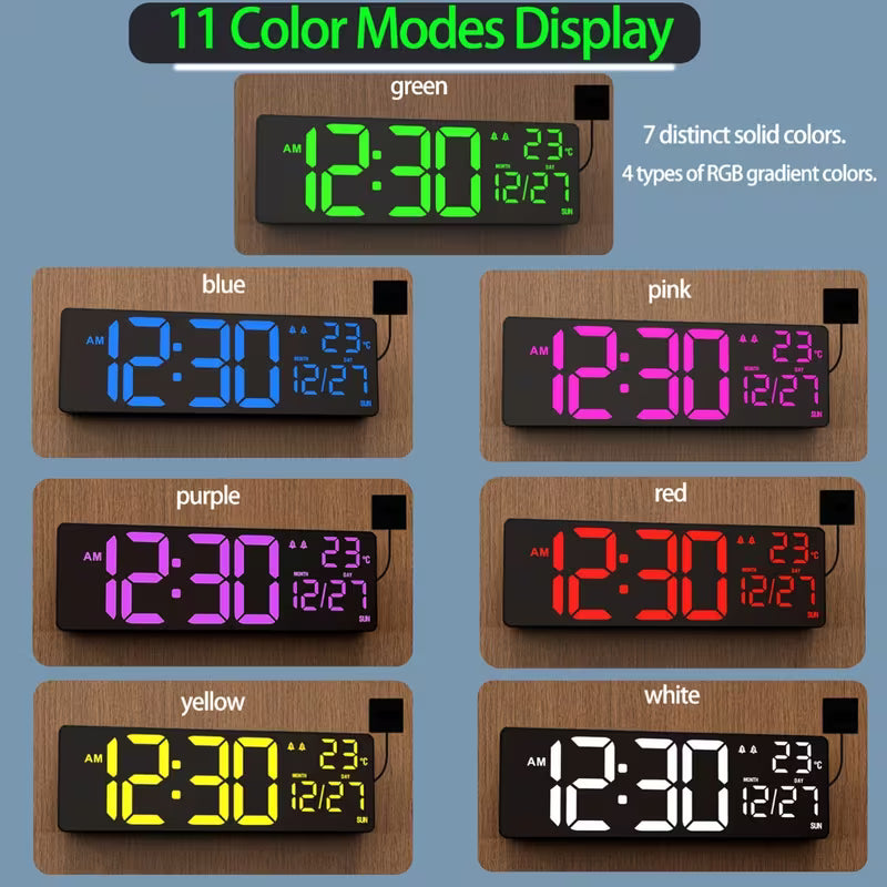 Reloj digital Grande De 40 CM Con Control Remoto Pantalla LED
