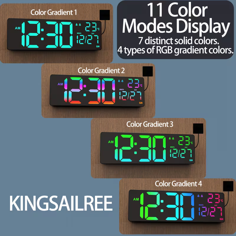 Reloj digital Grande De 40 CM Con Control Remoto Pantalla LED