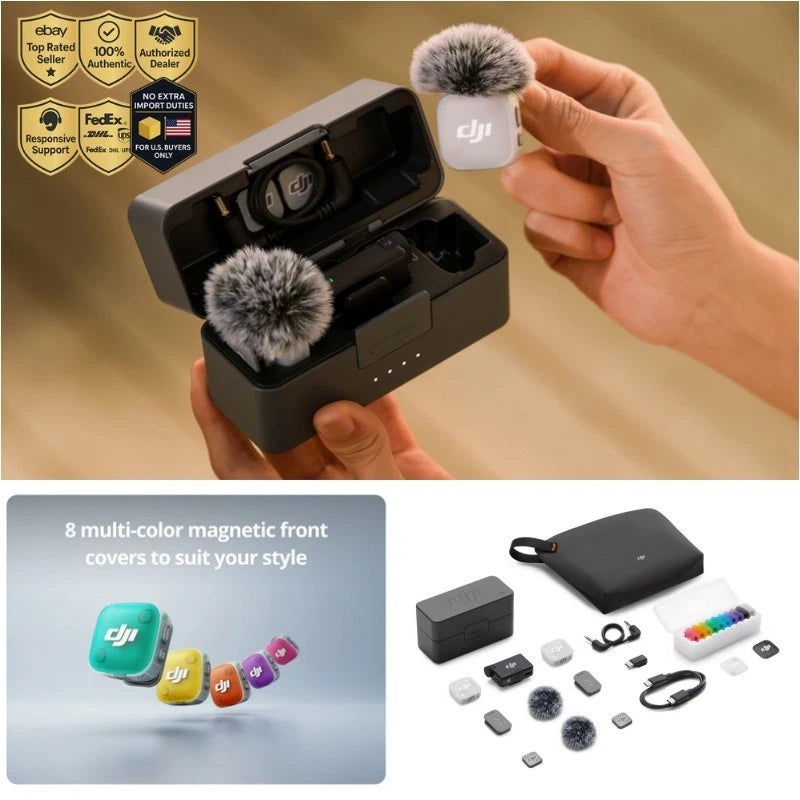 Microfonos DJI Mini 2 (2 TX + 1 RX + Charging Case)