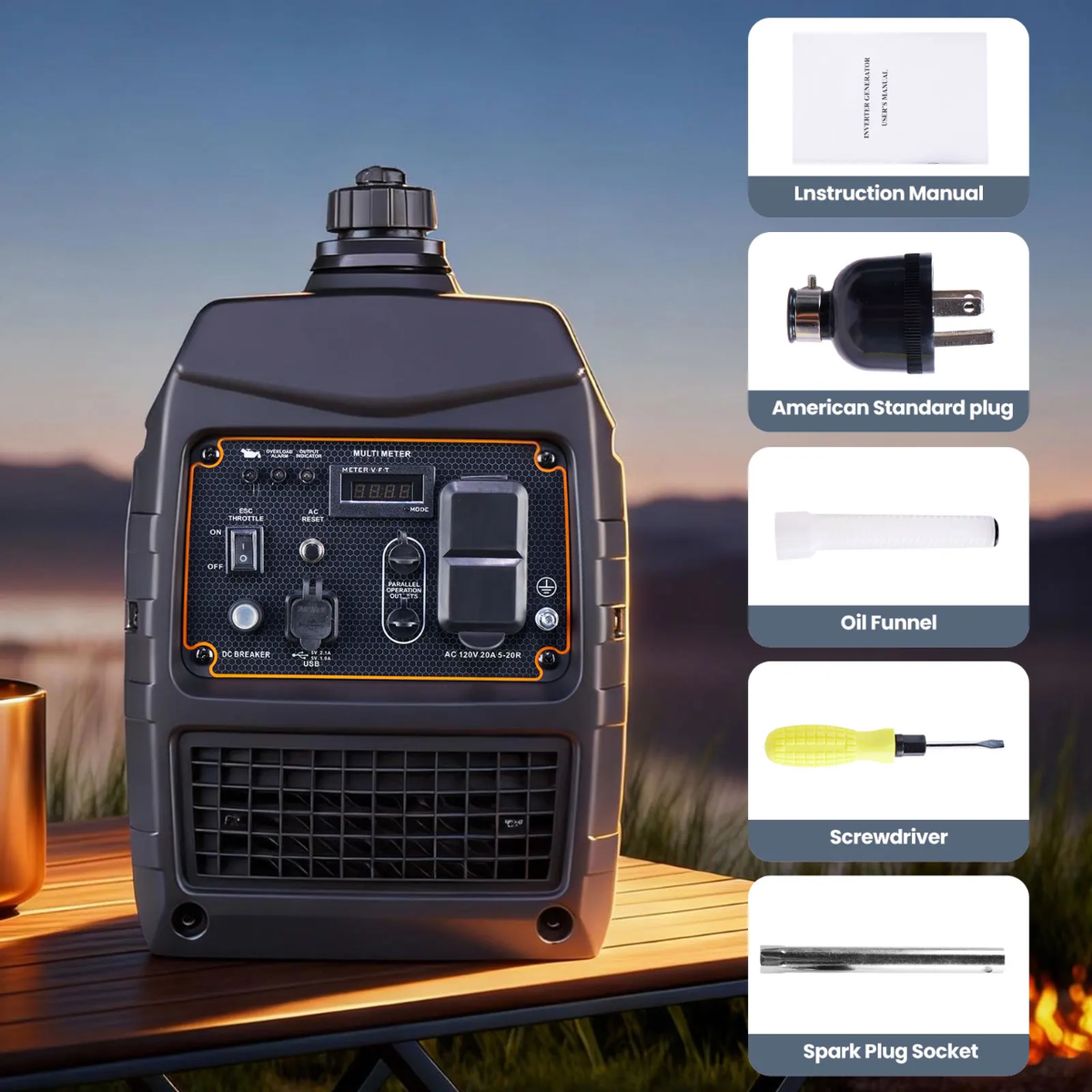 Generador Eléctrico 3KW Silencioso 62db A Gasolina