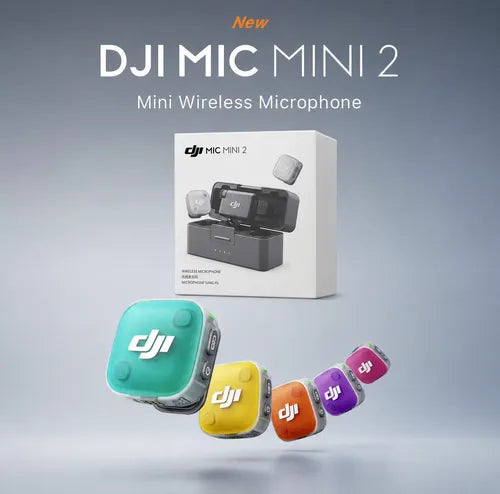 Microfonos DJI Mini 2 (2 TX + 1 RX + Charging Case)