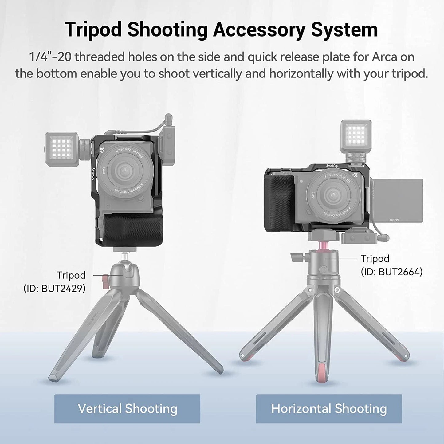 SmallRig Camera Jaula Cage with Grip Para Sony ZV-E10