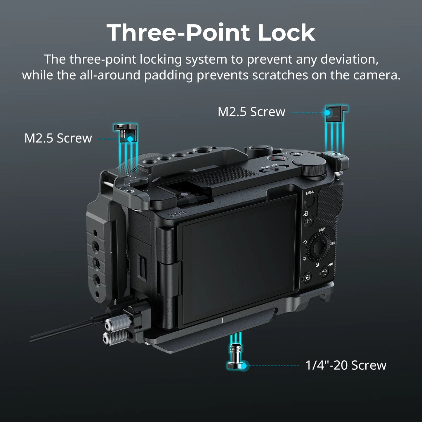 SmallRig Camera Jaula Cage with Grip Para Sony ZV-E10 II