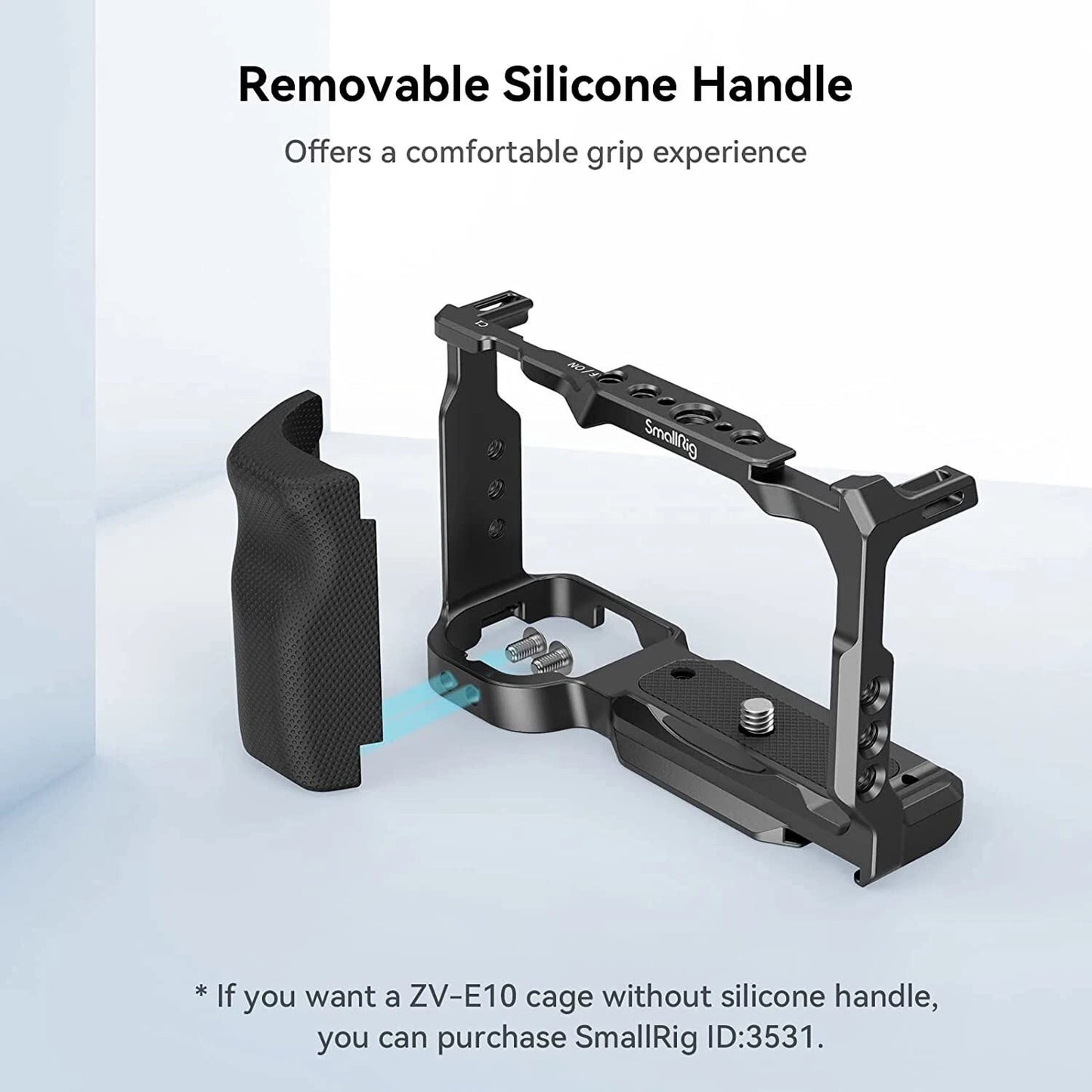 SmallRig Camera Jaula Cage with Grip Para Sony ZV-E10