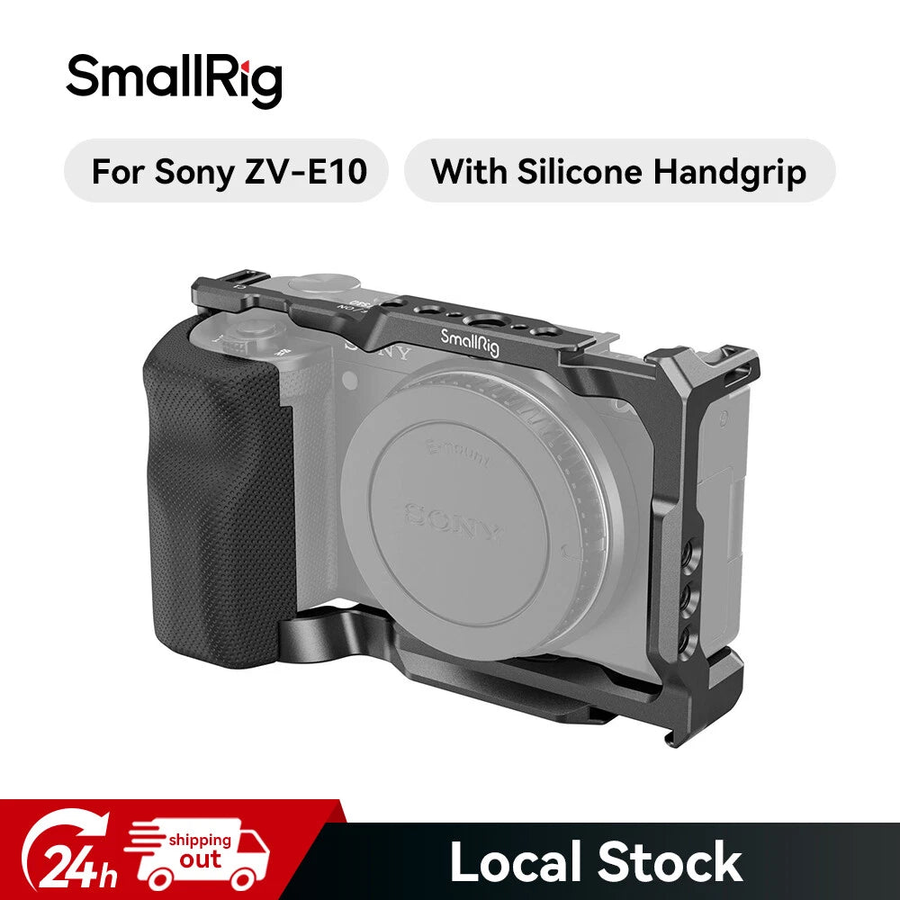 SmallRig Camera Jaula Cage with Grip Para Sony ZV-E10