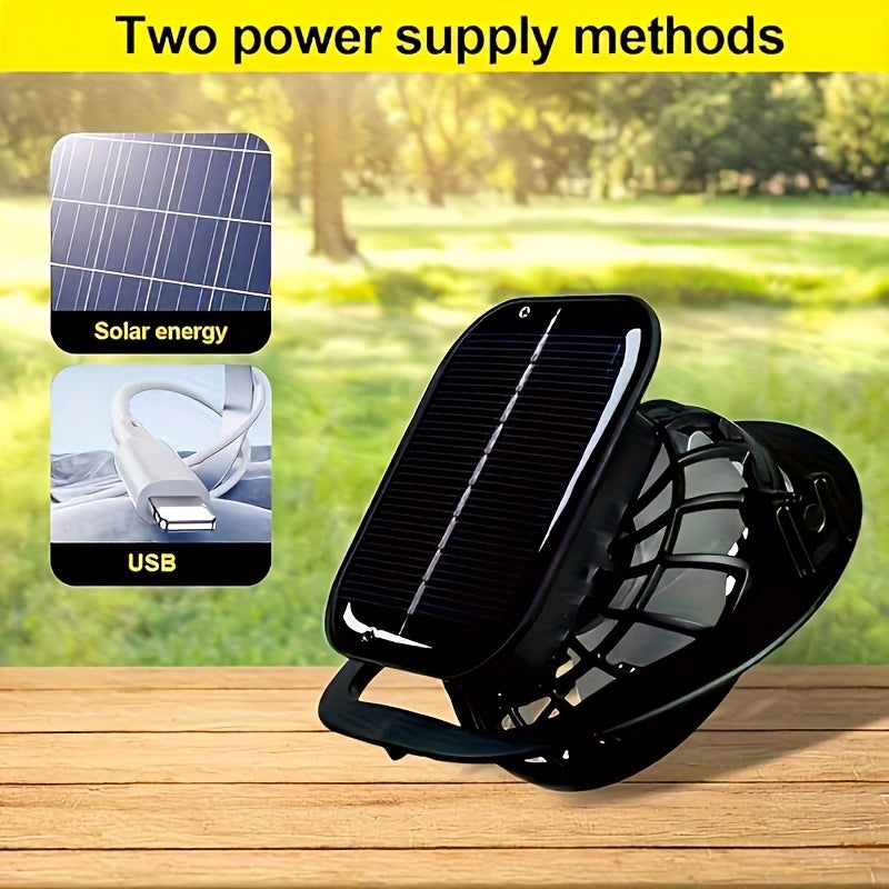 Sombrero De Pesca Con Ventilador Solar Recargable