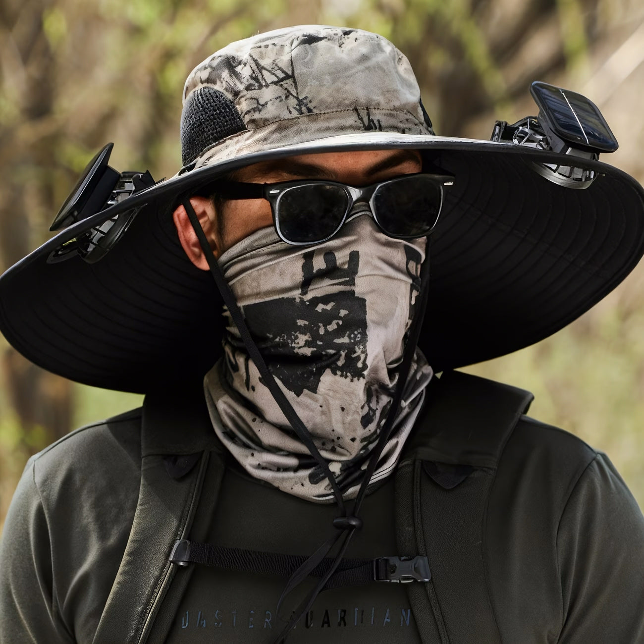 Sombrero De Pesca Con Ventilador Solar Recargable
